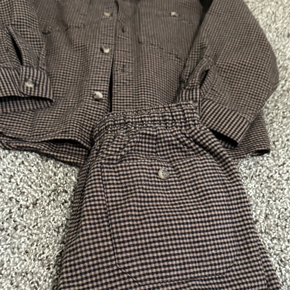 Zara Brown Houndstooth Kids Jumpsuit Set - Picture 5 of 5